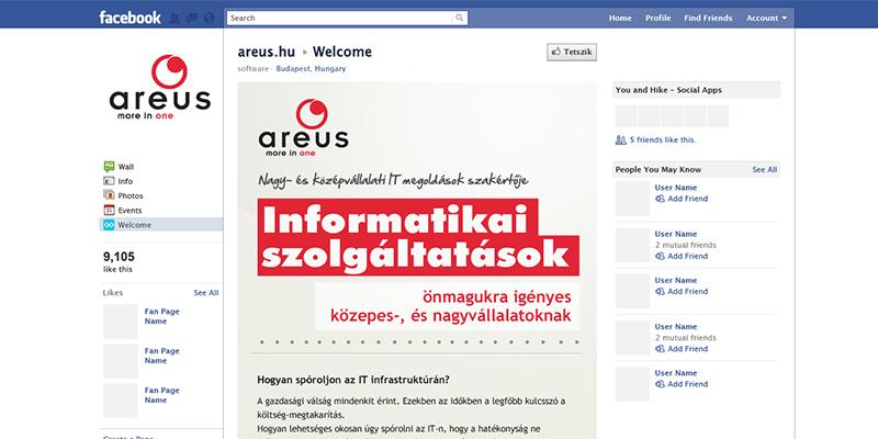 Areus Facebook-oldal