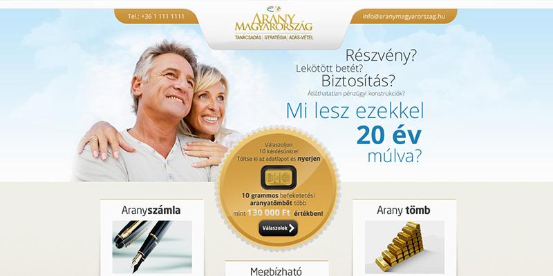 Arany Magyarország Promóciós oldal