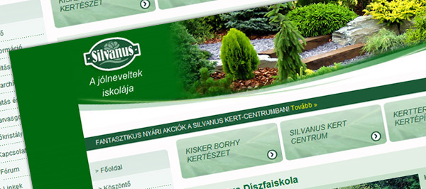 A Silvanus kertészet honlapja