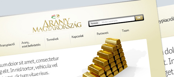 Az Arany Magyarország weboldala