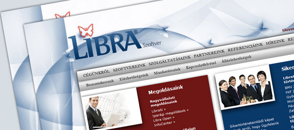 Libra Szoftver Vállalati weboldal