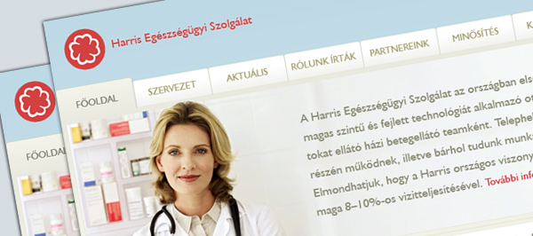 Harris Egészségügyi Szolgálat webdesign